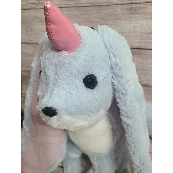 Final Fantasy XV Taito Plush Carbuncle Unicorn Stuffed Animal Blue White 27" - Picture 3 of 8